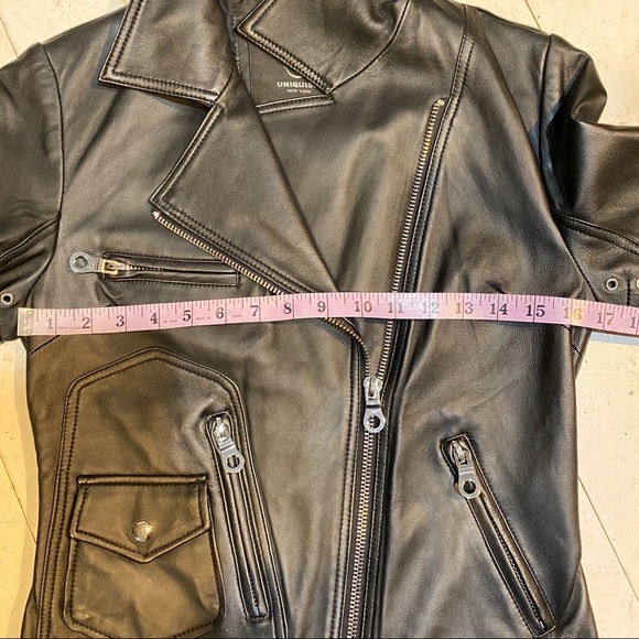 Black Lambskin Biker Jacket - Picture 6 of 10